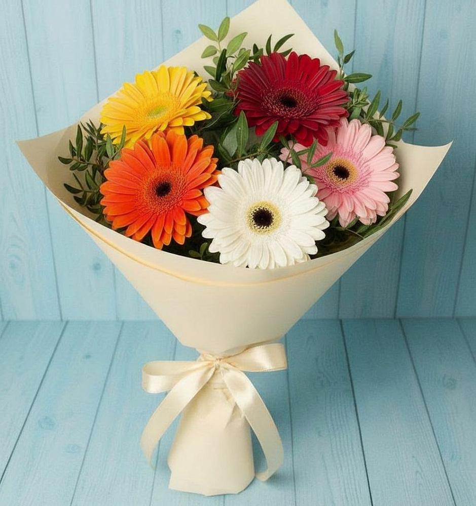 Букет цветов из: Герберы в Рыбном