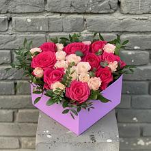 Цветочная композиция из Розы в коробке в Рыбном