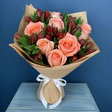Букет цветов из:  Розы и Альстромерии #REPLACE_PRED# Рыбном