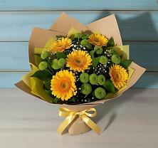 Букет цветов из:  Герберы и Хризантемы #REPLACE_PRED# Рыбном