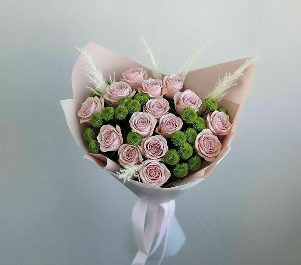 Букет цветов из: Розы и Хризантемы в Рыбном