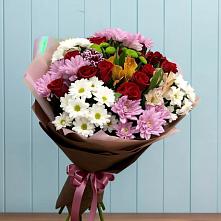 Букет цветов из:  Розы, Хризантемы и Альстромерии #REPLACE_PRED# Рыбном