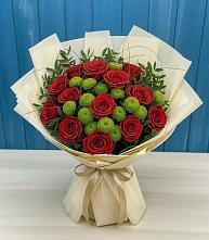 Букет цветов из:  Розы и Хризантемы в Рыбном