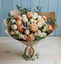 Букет цветов из:  Альстромерии и Розы #REPLACE_PRED# Рыбном